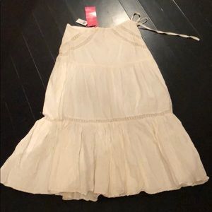 Cotton skirt with detailed stitching
